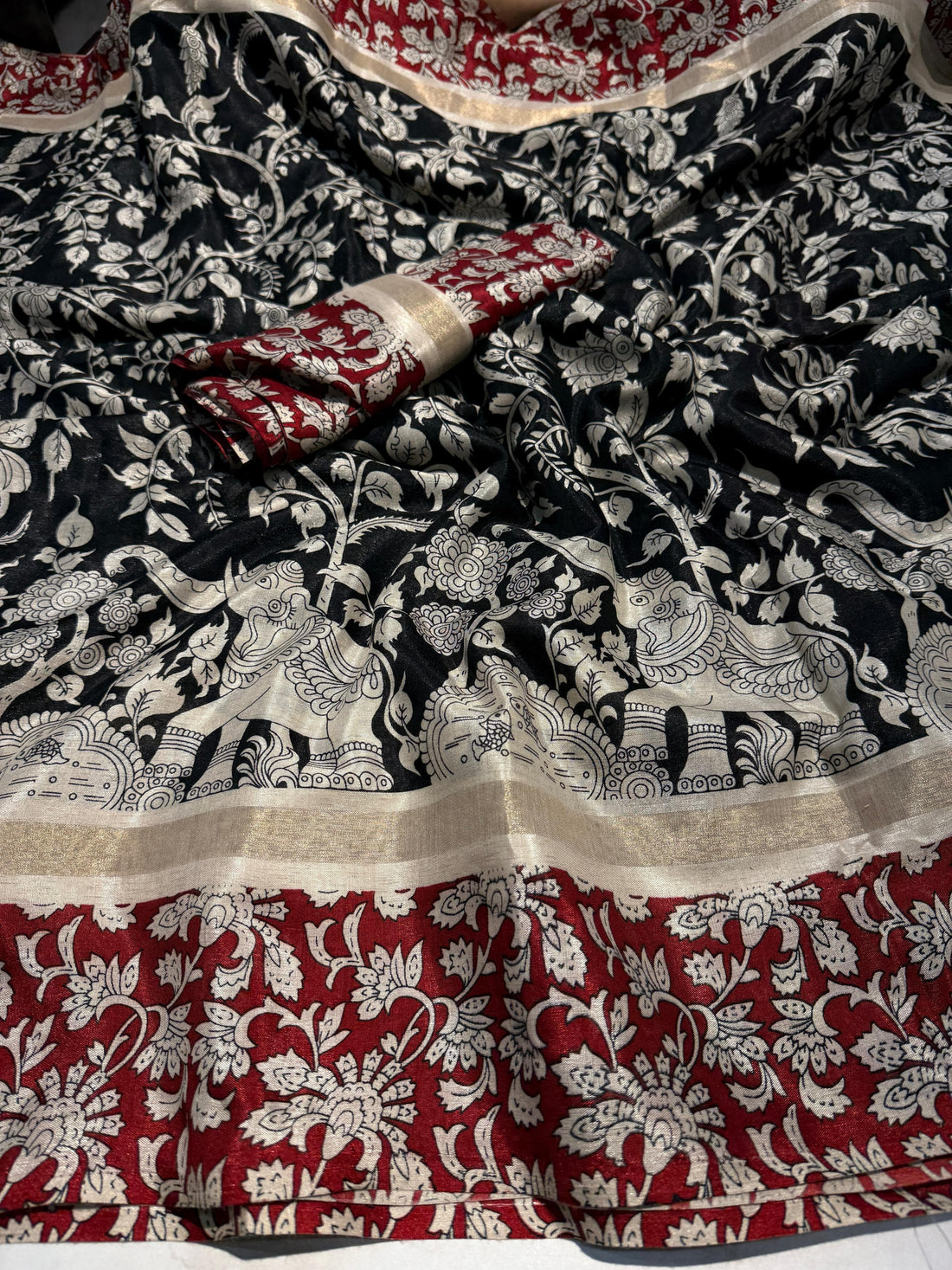Mul Mul Cotton Kalamkari Saree