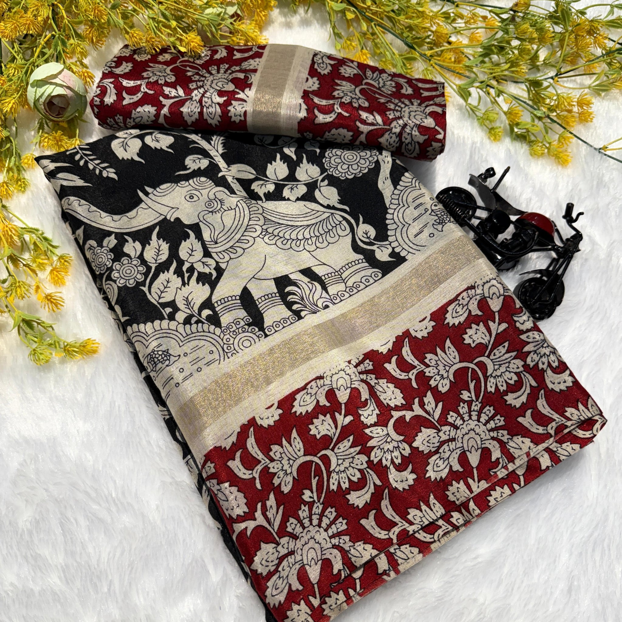 Mul Mul Cotton Kalamkari Saree
