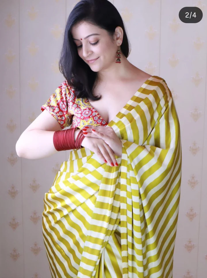 YELLOW AND WHITE WITH AJRAKH PALLU SAREE