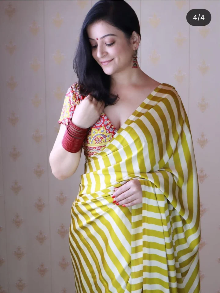 YELLOW AND WHITE WITH AJRAKH PALLU SAREE